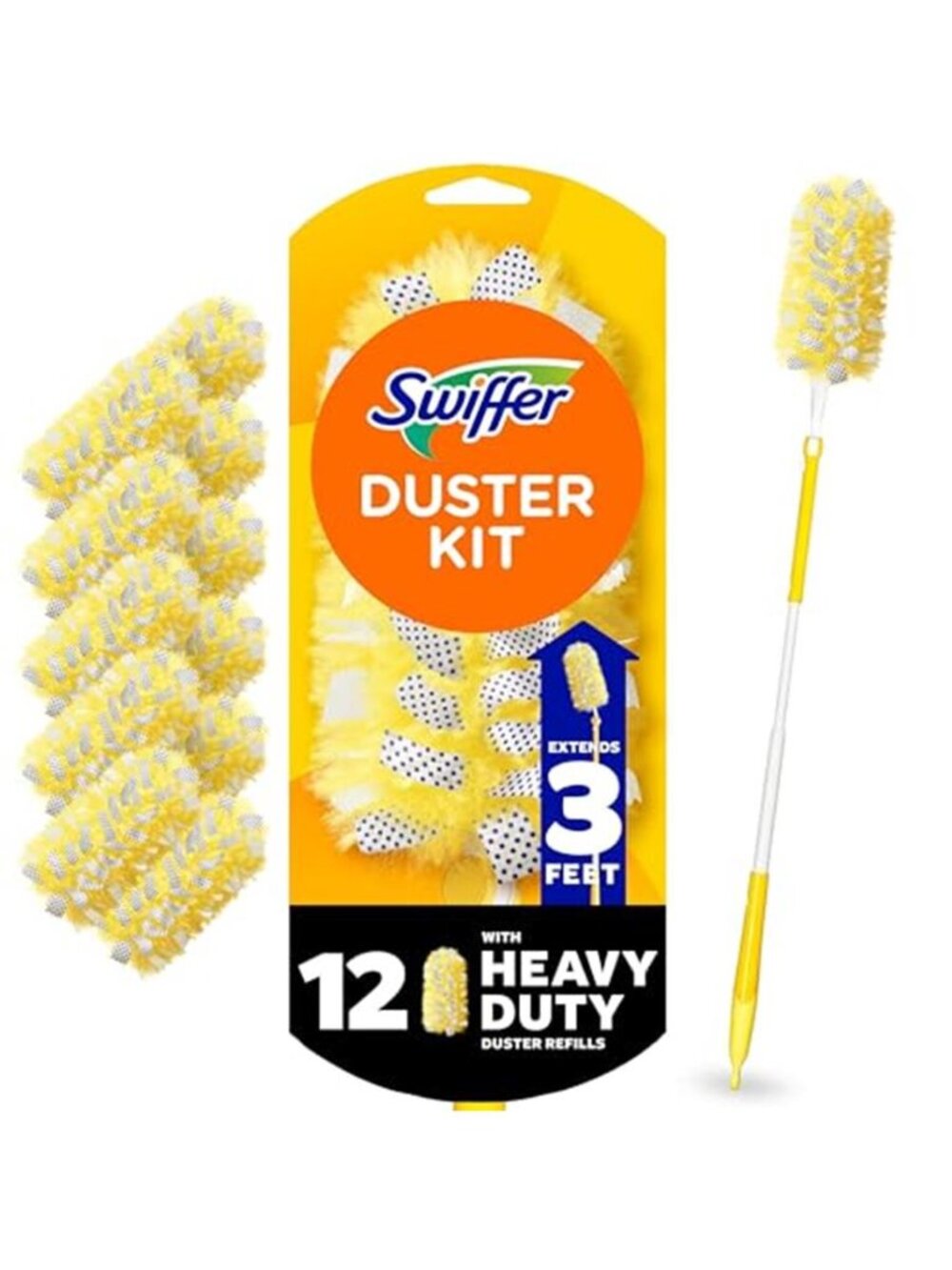 Duster Kit with 3 ft Extendable Handle, Dusters for Cleaning, Set
